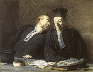 Honorè Daumier, falecido em 1879, no álbum Les Gens de Justice